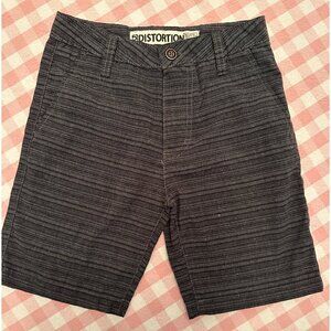 Distortion black and gray striped shorts Youth boy size 6
